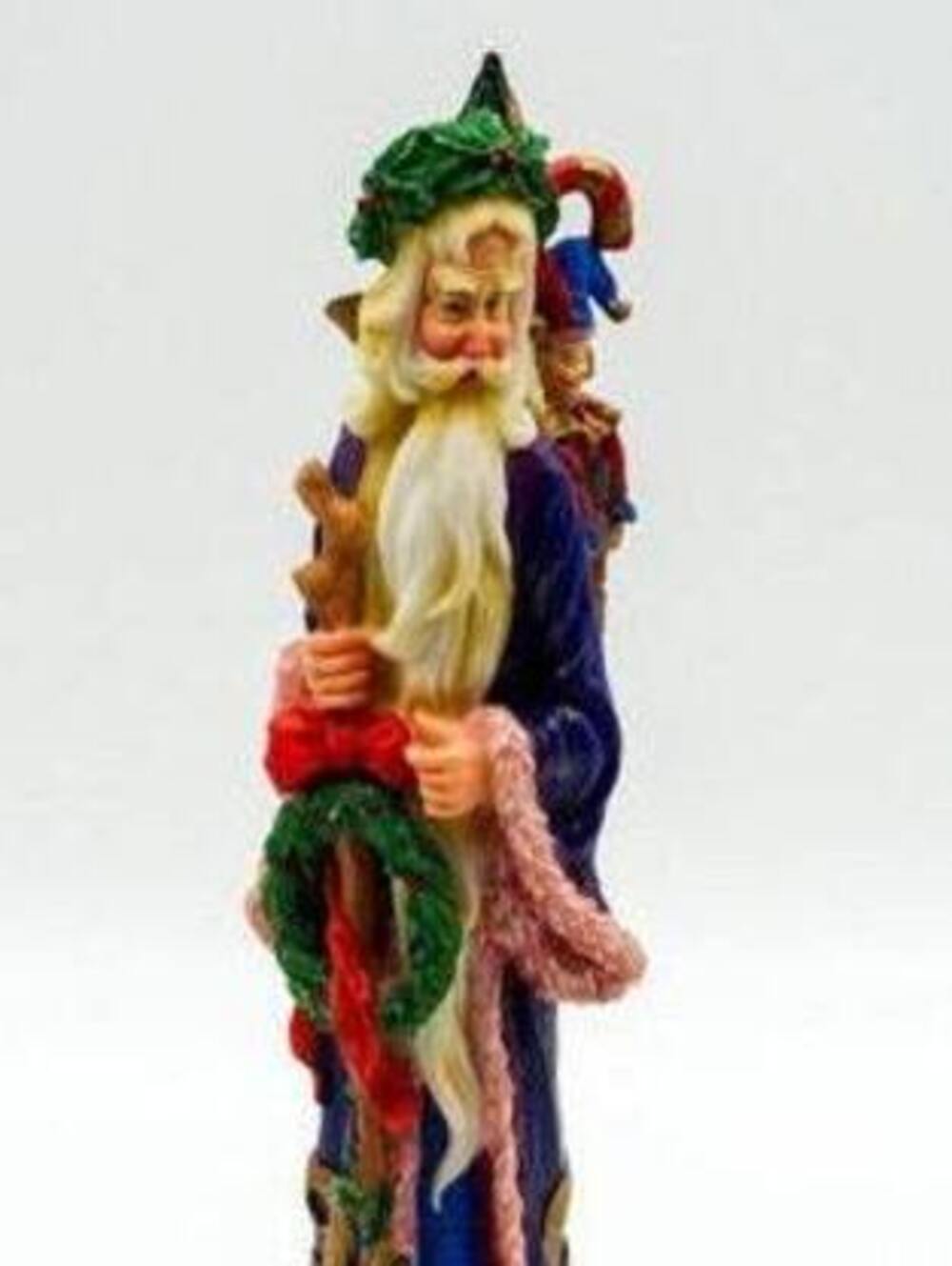 Vintage Wreath Bearer Santa 12.75" Pencil Santa Collection by Lenox with Box